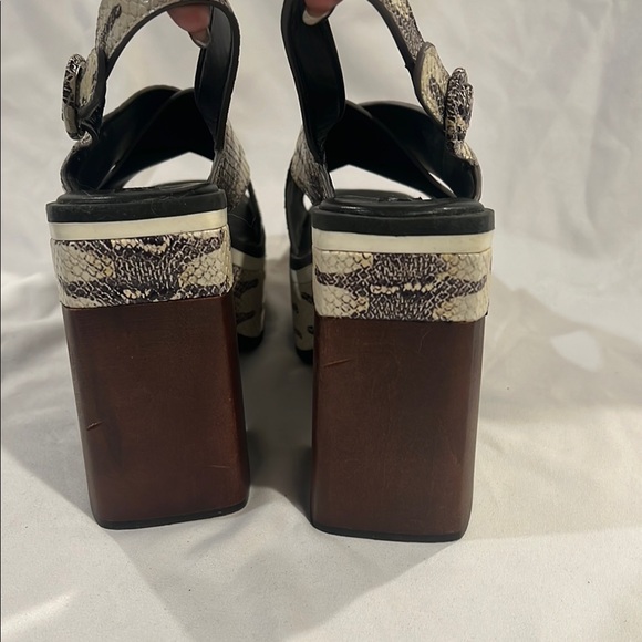 Vince Camuto Snake Print Platform Sandals - Picture 2 of 5